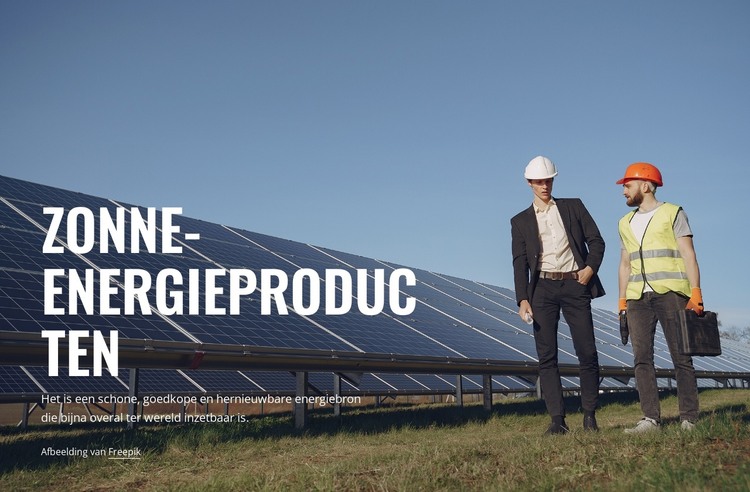 Solar energy products HTML-sjabloon