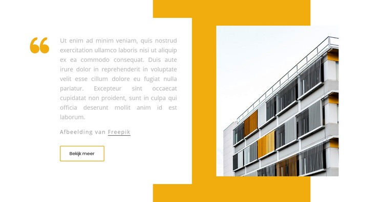 Gebouw offerte Website mockup