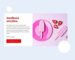 Vanilková Zmrzlina – Web Se Stažením Šablony HTML