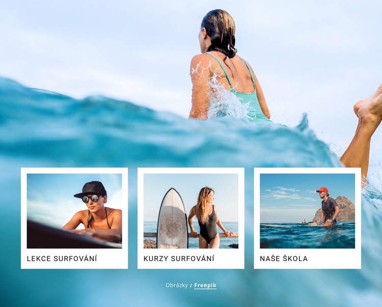 Klub sportovního surfování Šablona webové stránky
