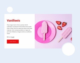 Vanille-Eiscreme - Mehrzweck-Landingpage