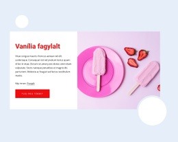 Vanília Jégkrém - Webhely HTML-Sablon Letöltéssel