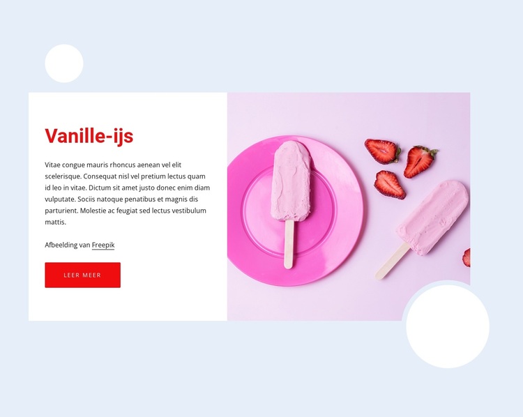 Vanille-ijs WordPress-thema