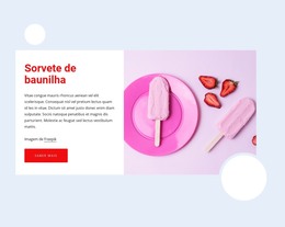 Sorvete De Baunilha - Site Com Download De Modelo HTML