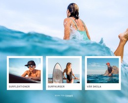 Webbplatslayout För Sport Surfklubb