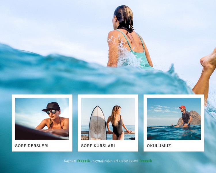 Spor sörf kulübü Web Sitesi Mockup'ı
