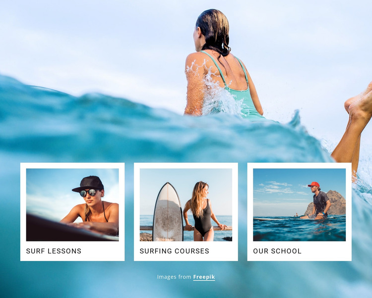 Sport surf club Web Design