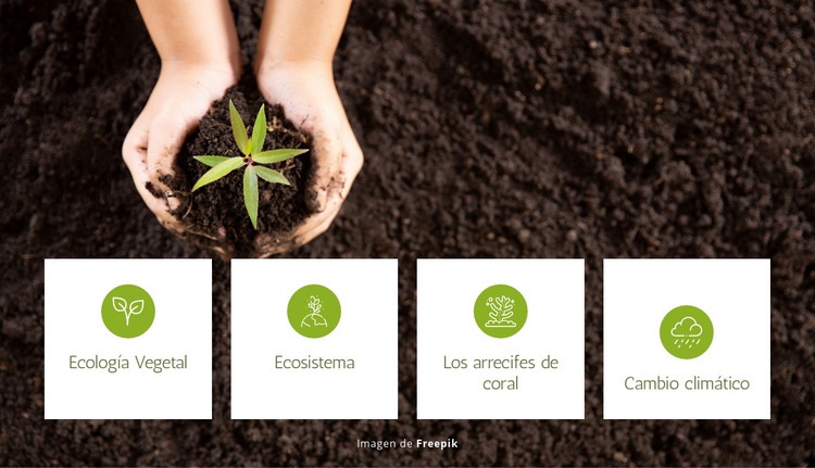 Ecología vegetal y ecosistema Plantilla HTML5