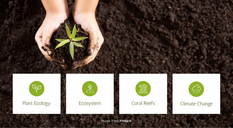 Plant ecology and ecosystem Website Mockup