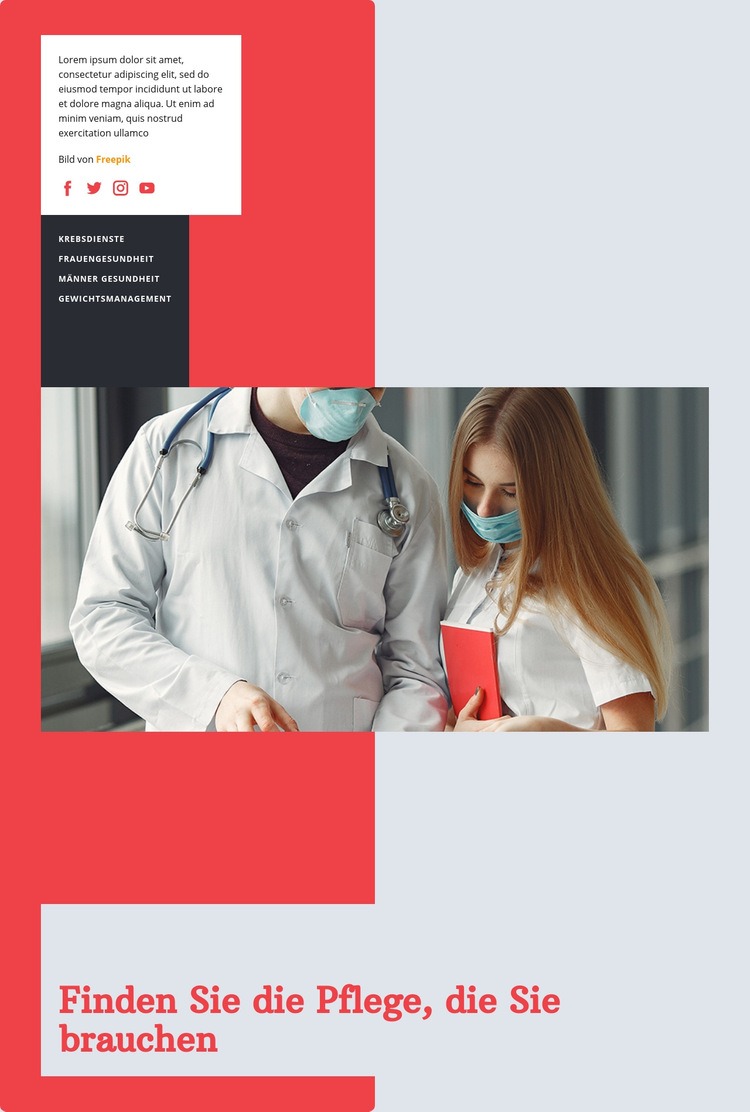 Arzt für Gesundheitswesen und Medizin HTML5-Vorlage