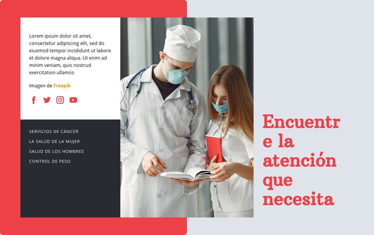 Doctor en medicina y salud Plantillas de creación de sitios web