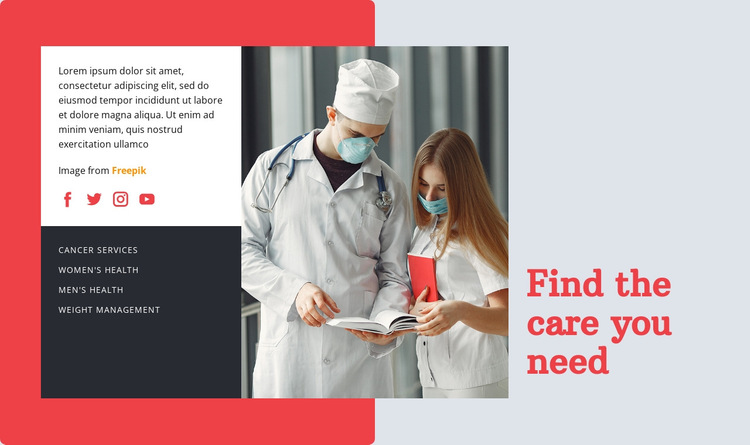 Healthcare and medicine doctor HTML5 Template
