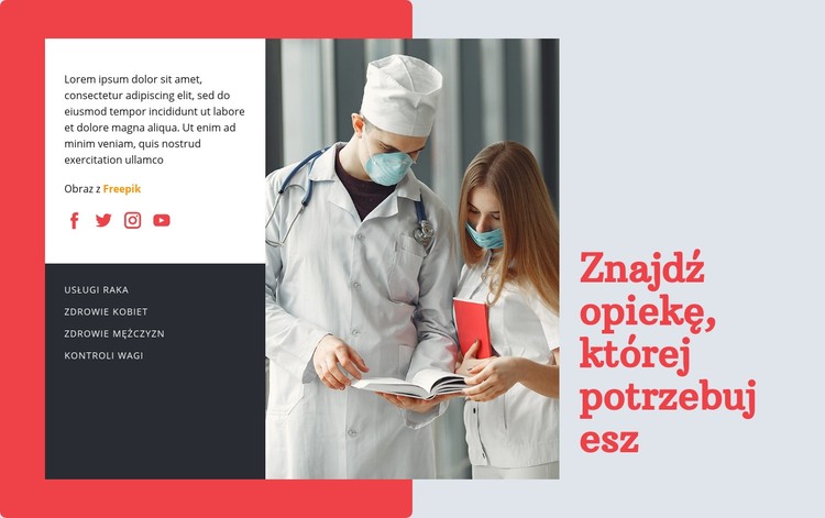 Lekarz opieki zdrowotnej i medycyny Szablon CSS