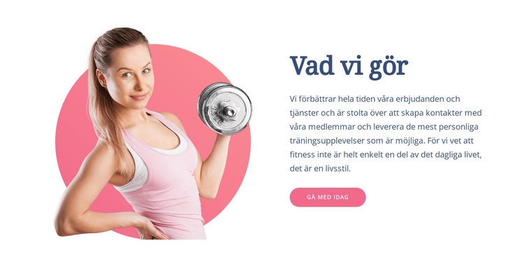 Funktionella fitnessövningar HTML-mall