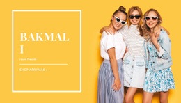 Yaz Kıyafeti Fikirleri Açılış Sayfası Şablonu