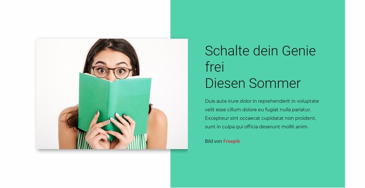 Schalte dein Genie frei HTML Website Builder