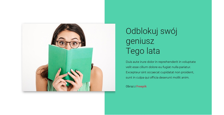 Uwolnij swój geniusz Szablon witryny sieci Web