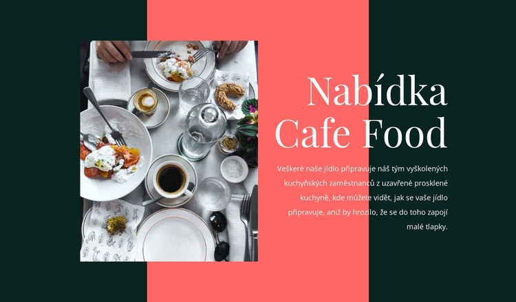 Cafe food menu Šablona webové stránky