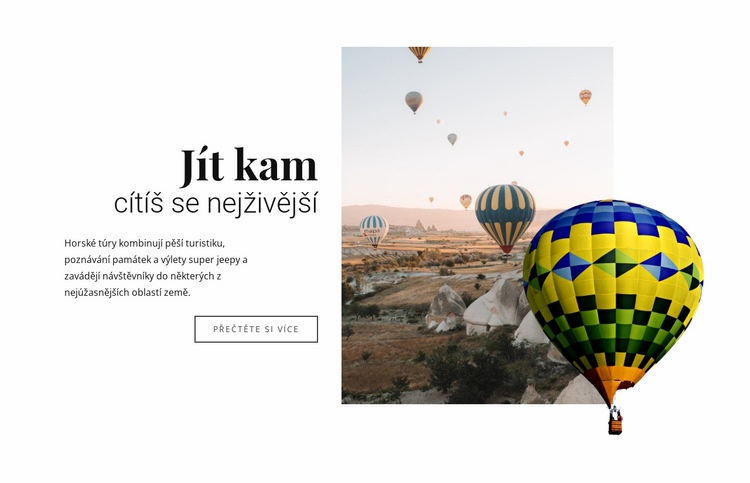 Jízdy horkovzdušným balónem Téma WordPress