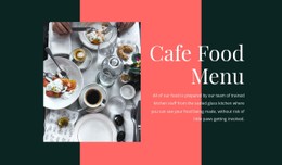 Cafe Food Menu Clean And Minimal Template