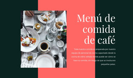 Diseño HTML Para Menú De Comida De Café