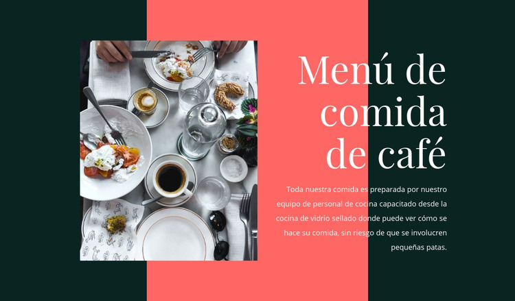 Menú de comida de café Plantilla HTML