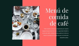 Diseño De Página Para Menú De Comida De Café