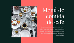 Menú De Comida De Café - Tema Personalizado De WordPress