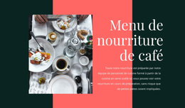 Menu De Nourriture De Café - Thème WordPress Personnalisé