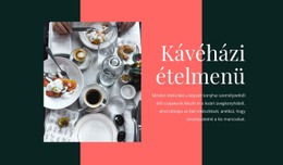 Kávézó Ételek Menüje – Személyes Sablon