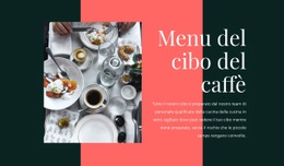 Menu Del Cibo Del Caffè - Miglior Design Del Sito Web