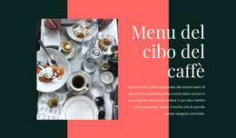 Progettazione HTML Per Menu Del Cibo Del Caffè