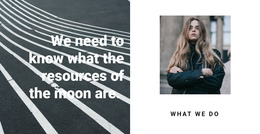 Resources Of The Moon - Professional One Page Template