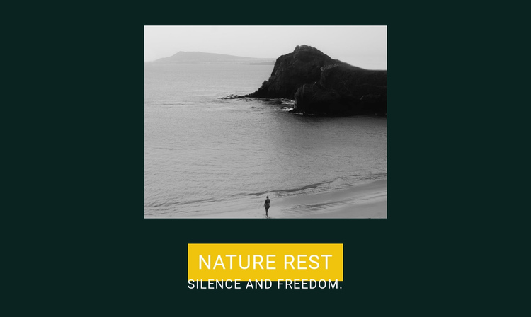 Silence and freedom One Page Template
