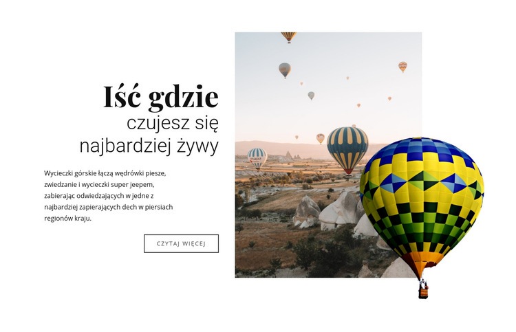 Loty balonem Szablon HTML5