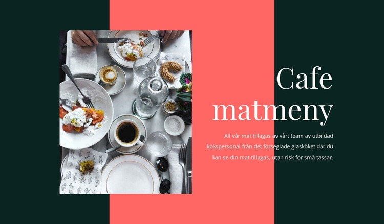 Cafe mat meny HTML-mall