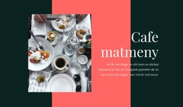 Cafe Mat Meny - Anpassat WordPress-Tema