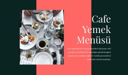 Cafe Yemek Menüsü - Kişisel Şablon