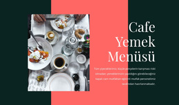 Cafe Yemek Menüsü Için Css Şablonu