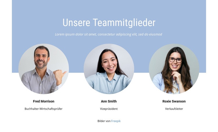 Wir sind ein engmaschiges Team Website Builder-Vorlagen