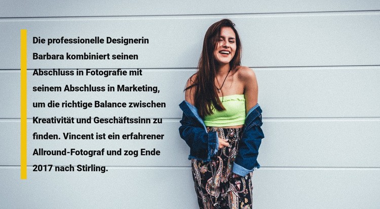 Über deinen Modekameraden Website-Modell