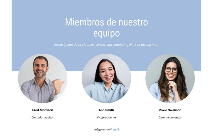 Somos un equipo muy unido Plantillas de creación de sitios web