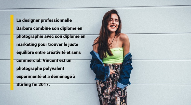 À propos de votre camarade de mode Modèle