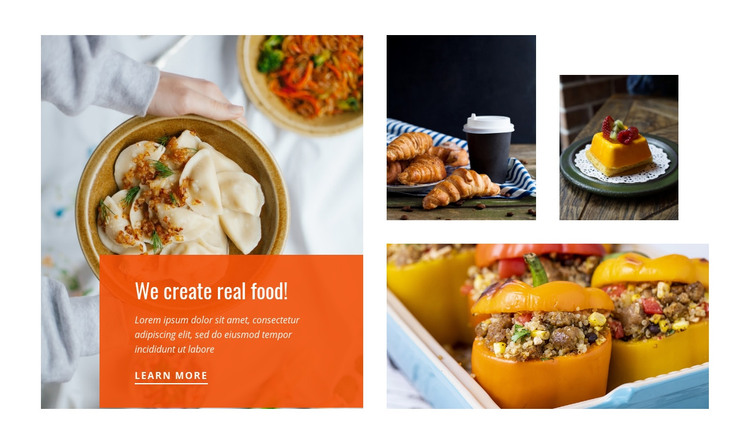 Favorite tasty food  Homepage Design