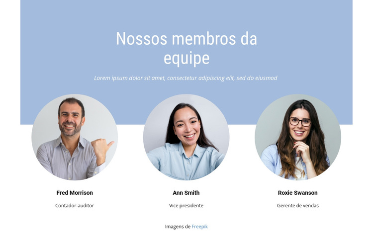 Somos uma equipe muito unida Tema WordPress