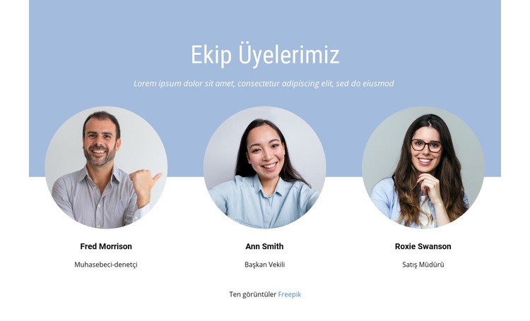 Biz sıkı sıkıya bağlı bir ekibiz Html Web Sitesi Oluşturucu