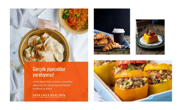 Favori lezzetli yemekler HTML5 Şablonu