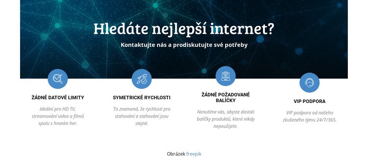 Rychlé nastavení internetu Šablona webové stránky