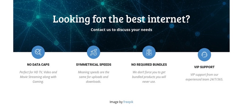 Quick Internet setup Elementor Template Alternative