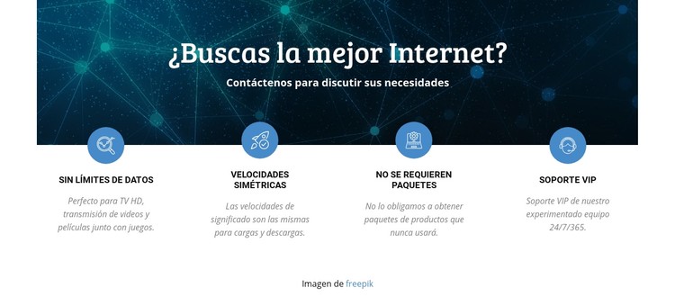 Configuración rápida de Internet Plantilla CSS